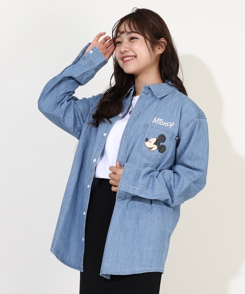 Disney(ディズニー)の「親子お揃い ディズニー 長袖 シャツ 9694A(シャツ/ブラウス・レディース・ライトインディゴブルー/レッド・M/S/XL/L)」の8枚目の写真