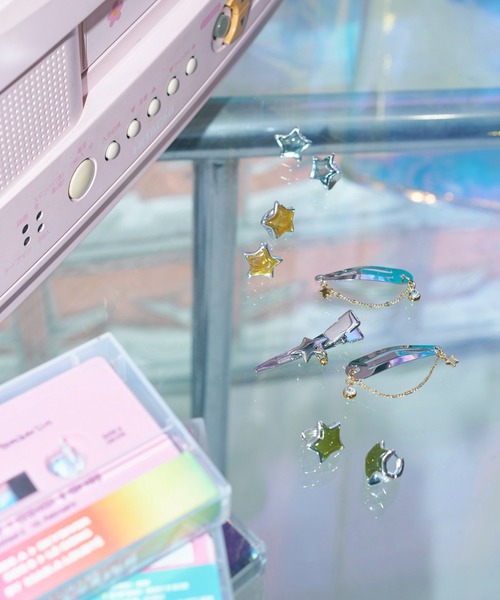 GOLDY（ゴールディ）の「ドゥードゥル スター ピアス（ピアス（両耳用）・レディース・グリーン/グレー/ブルー/イエロー・FREE）」の12枚目の写真