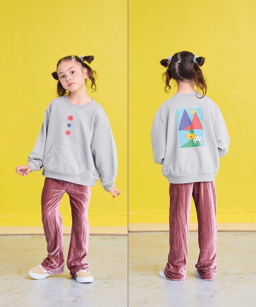 HOGAN RANCH WEAR（ホーガンランチウエア）の「カンガルーポケットトレーナー（スウェット・キッズ・イエロー/グレー/アイボリー/レッド・100/80/110/95/90/150/140/130/120）」の22枚目の写真