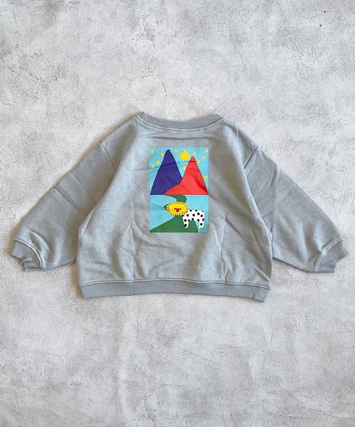 HOGAN RANCH WEAR（ホーガンランチウエア）の「カンガルーポケットトレーナー（スウェット・キッズ・イエロー/グレー/アイボリー/レッド・100/80/110/95/90/150/140/130/120）」の12枚目の写真