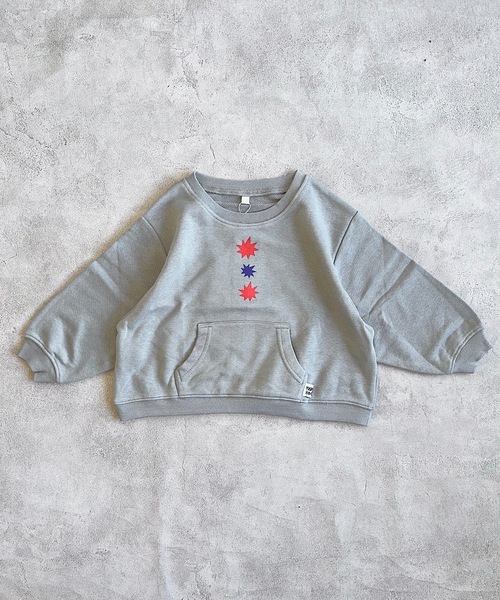 HOGAN RANCH WEAR（ホーガンランチウエア）の「カンガルーポケットトレーナー（スウェット・キッズ・イエロー/グレー/アイボリー/レッド・100/80/110/95/90/150/140/130/120）」の11枚目の写真