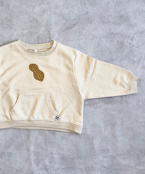 HOGAN RANCH WEAR（ホーガンランチウエア）の「カンガルーポケットトレーナー（スウェット・キッズ・イエロー/グレー/アイボリー/レッド・100/80/110/95/90/150/140/130/120）」の16枚目の写真