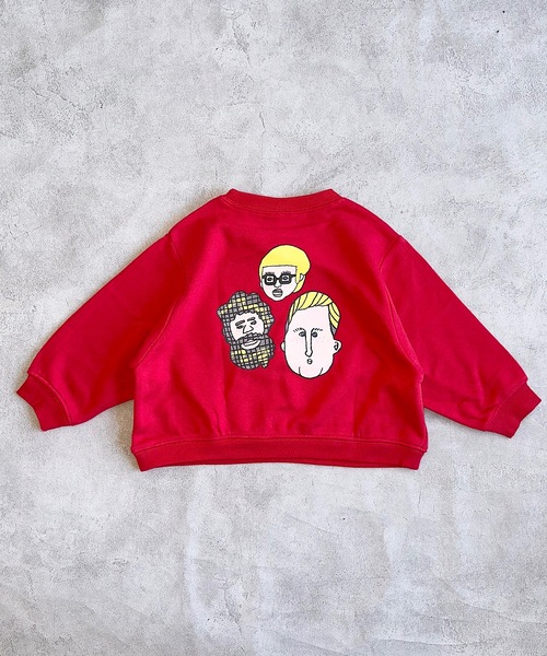 HOGAN RANCH WEAR（ホーガンランチウエア）の「カンガルーポケットトレーナー（スウェット・キッズ・イエロー/グレー/アイボリー/レッド・100/80/110/95/90/150/140/130/120）」の6枚目の写真