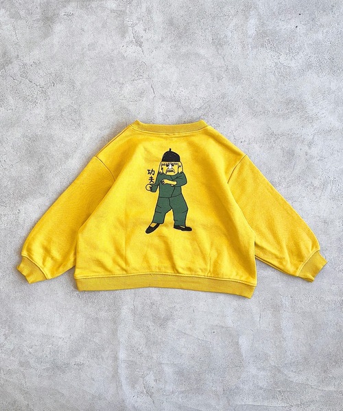 HOGAN RANCH WEAR（ホーガンランチウエア）の「カンガルーポケットトレーナー（スウェット・キッズ・イエロー/グレー/アイボリー/レッド・100/80/110/95/90/150/140/130/120）」の9枚目の写真