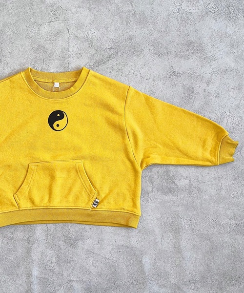 HOGAN RANCH WEAR（ホーガンランチウエア）の「カンガルーポケットトレーナー（スウェット・キッズ・イエロー/グレー/アイボリー/レッド・100/80/110/95/90/150/140/130/120）」の10枚目の写真