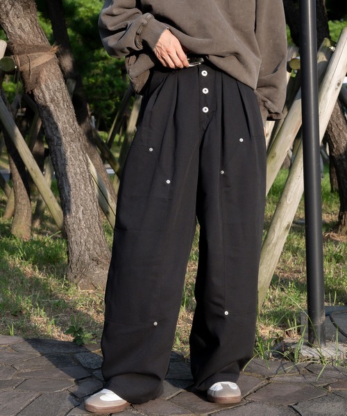 Perushu（ペルーシュ）の「ダブルニーアソートスラックス（スラックス・メンズ・ブラック/グレー/ネイビー/ダークブラウン・SMALL/MEDIUM/LARGE）」の7枚目の写真