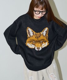 PUBLUX | PUBLUX/パブリュクス アニマルモチーフ  ビッグシルエット ジャガードニット　限定展開(ニット/セーター)