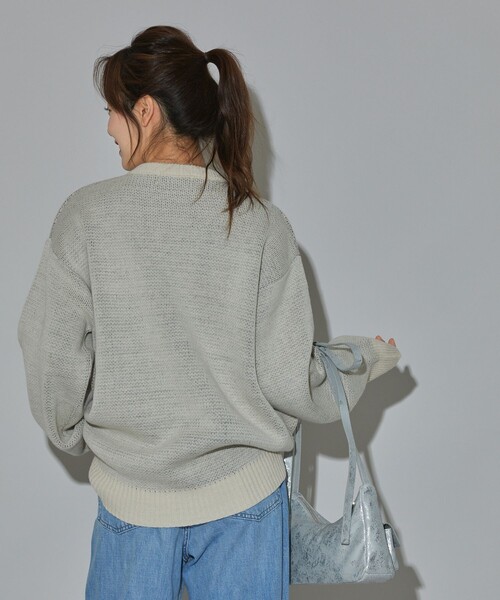 PUBLUX(パブリュクス)の「PUBLUX/パブリュクス アニマルモチーフ ビッグシルエット ジャガードニット 限定展開(ニット/セーター・レディース・ブルー/ブラック/オフホワイト/グリーン・フリ-)」の21枚目の写真