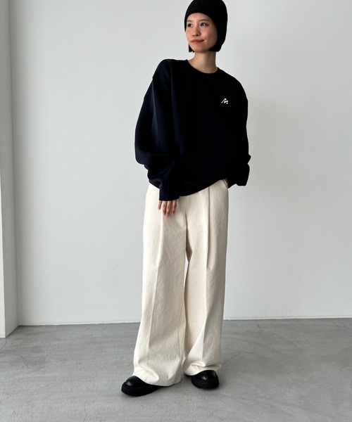 CANAL JEAN（キャナルジーン）の「El mar　ロゴスウェットSETUP（セットアップ・レディース・ネイビー/ブラウン・SMALL）」の11枚目の写真