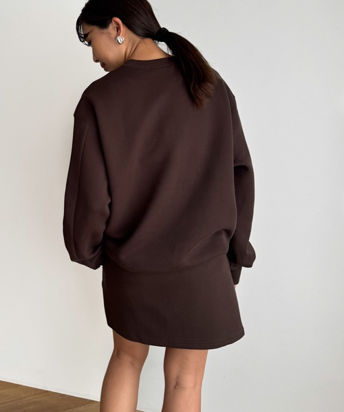 CANAL JEAN（キャナルジーン）の「El mar　ロゴスウェットSETUP（セットアップ・レディース・ネイビー/ブラウン・SMALL）」の13枚目の写真