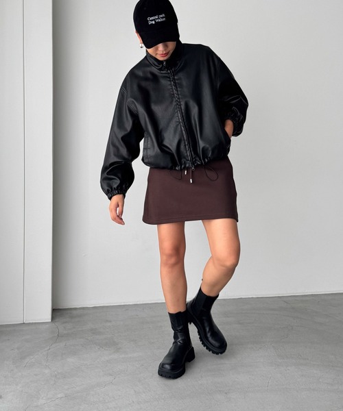 CANAL JEAN（キャナルジーン）の「El mar　ロゴスウェットSETUP（セットアップ・レディース・ネイビー/ブラウン・SMALL）」の16枚目の写真