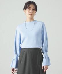 【1枚で着映える/セットアップ】デザインニットプルオーバー