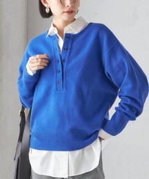 〈手洗い可能〉7G ウール カシミヤ ヘンリーネック 2WAY プルオーバー