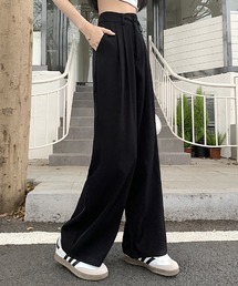 クロスウエスト ハイウエストストレートパンツ