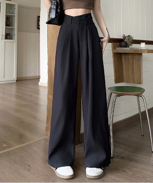 Per sist ence(パーシエンス)の「クロスウエスト ハイウエストストレートパンツ(その他パンツ・レディース・ダークグレー/ホワイト/ピンク/ブラック・LARGE/SMALL/MEDIUM)」の22枚目の写真