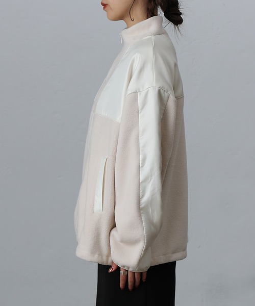 COLONY 2139（コロニートゥーワンスリーナイン）の「フリース切替ジッパーブルゾン（ブルゾン・レディース・パープル/アイボリー・FREE）」の20枚目の写真