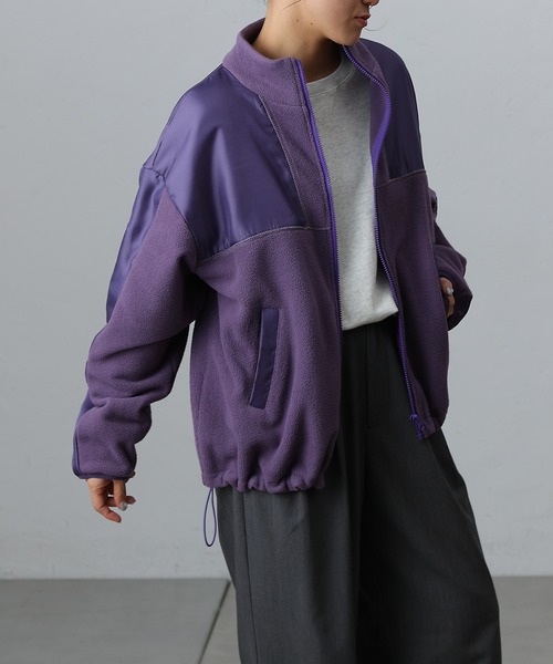 COLONY 2139（コロニートゥーワンスリーナイン）の「フリース切替ジッパーブルゾン（ブルゾン・レディース・パープル/アイボリー・FREE）」の11枚目の写真