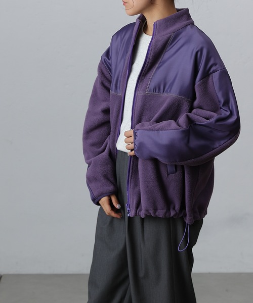 COLONY 2139（コロニートゥーワンスリーナイン）の「フリース切替ジッパーブルゾン（ブルゾン・レディース・パープル/アイボリー・FREE）」の13枚目の写真