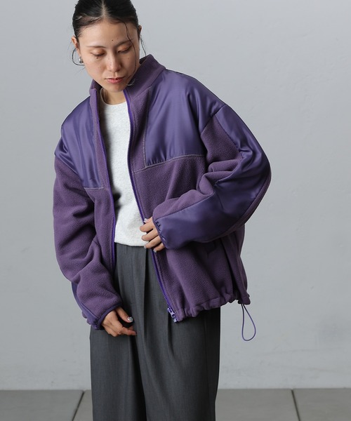 COLONY 2139（コロニートゥーワンスリーナイン）の「フリース切替ジッパーブルゾン（ブルゾン・レディース・パープル/アイボリー・FREE）」の14枚目の写真