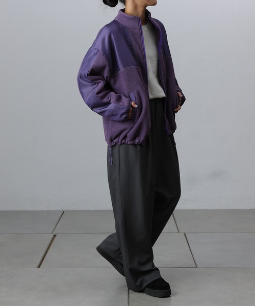 COLONY 2139（コロニートゥーワンスリーナイン）の「フリース切替ジッパーブルゾン（ブルゾン・レディース・パープル/アイボリー・FREE）」の15枚目の写真