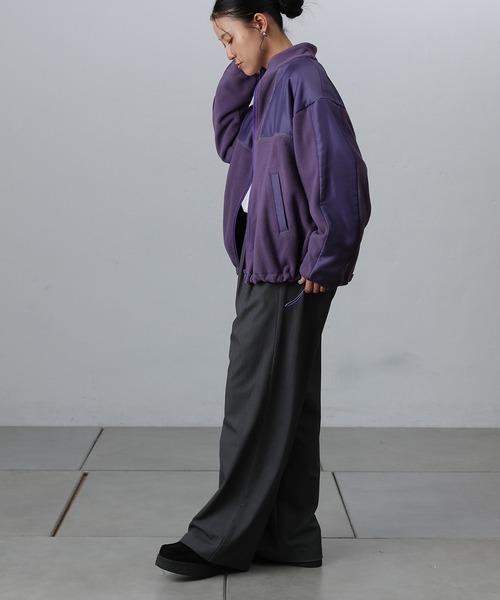 COLONY 2139（コロニートゥーワンスリーナイン）の「フリース切替ジッパーブルゾン（ブルゾン・レディース・パープル/アイボリー・FREE）」の17枚目の写真