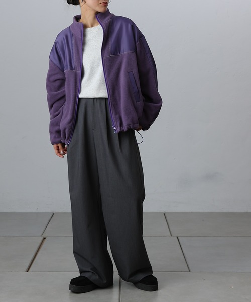 COLONY 2139（コロニートゥーワンスリーナイン）の「フリース切替ジッパーブルゾン（ブルゾン・レディース・パープル/アイボリー・FREE）」の18枚目の写真