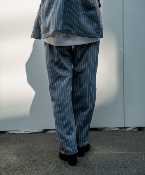 Nora Lily（ノラリリー）の「【Nora Lily】Relax Straight Pin Stripe Pants(UNISEX)（スラックス・メンズ・グレー/ネイビー/ミント・FREE）」の19枚目の写真