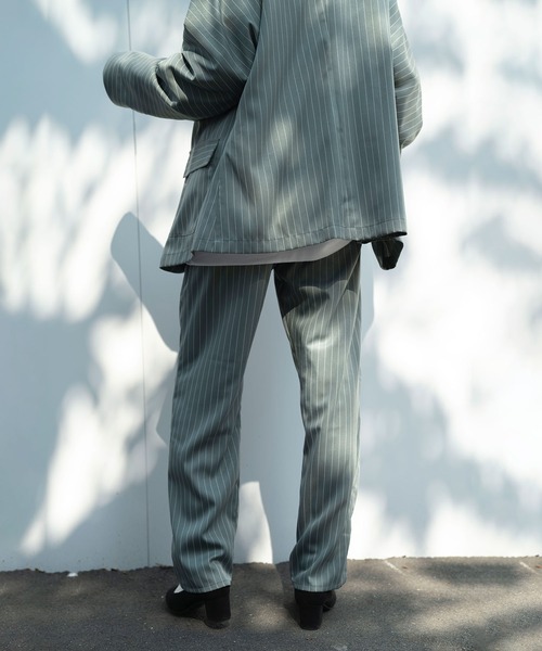 Nora Lily（ノラリリー）の「【Nora Lily】Relax Straight Pin Stripe Pants(UNISEX)（スラックス・メンズ・グレー/ネイビー/ミント・FREE）」の10枚目の写真