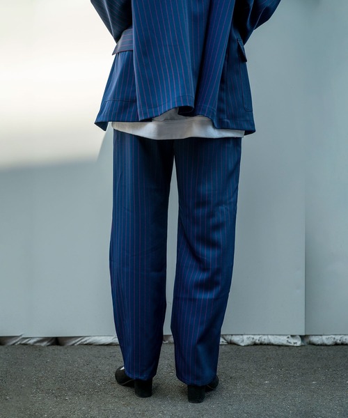 Nora Lily（ノラリリー）の「【Nora Lily】Relax Straight Pin Stripe Pants(UNISEX)（スラックス・メンズ・グレー/ネイビー/ミント・FREE）」の5枚目の写真