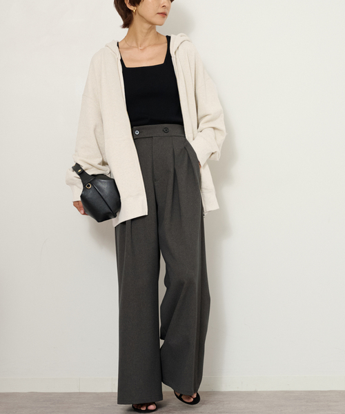 JOURNAL STANDARD relume（ジャーナルスタンダード　レリューム）の「ラメ裏毛フーディー（パーカー・レディース・アイボリー/グレー・FREE）」の9枚目の写真