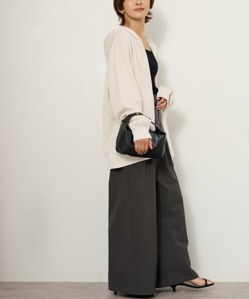 JOURNAL STANDARD relume（ジャーナルスタンダード　レリューム）の「ラメ裏毛フーディー（パーカー・レディース・アイボリー/グレー・FREE）」の11枚目の写真