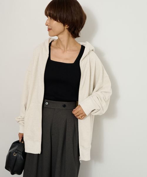 JOURNAL STANDARD relume（ジャーナルスタンダード　レリューム）の「ラメ裏毛フーディー（パーカー・レディース・アイボリー/グレー・FREE）」の15枚目の写真