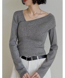 Re:EDIT | アシンメトリーネックニットトップス(ニット/セーター)