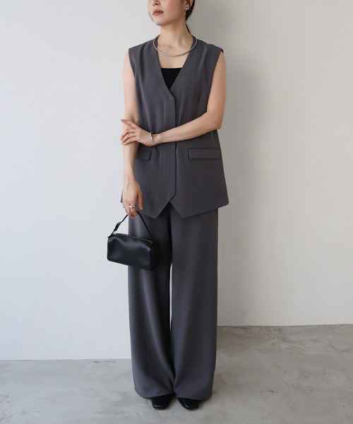 【セール】ノーカラーベスト（ベスト）｜evernavy（エバーネイビー）