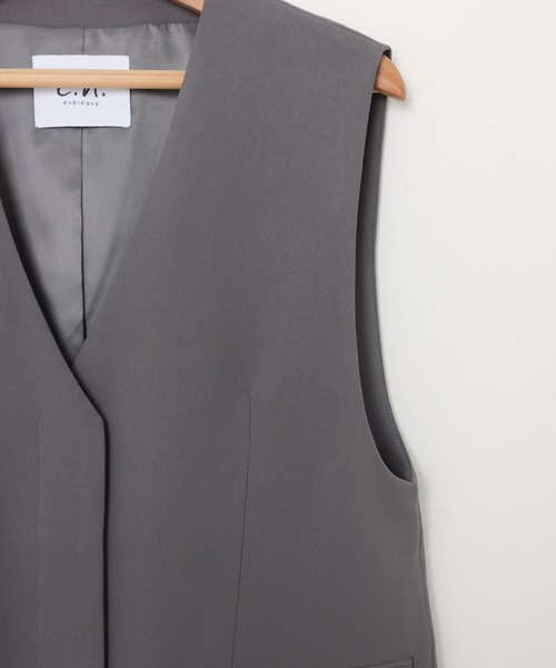 【セール】ノーカラーベスト（ベスト）｜evernavy（エバーネイビー）