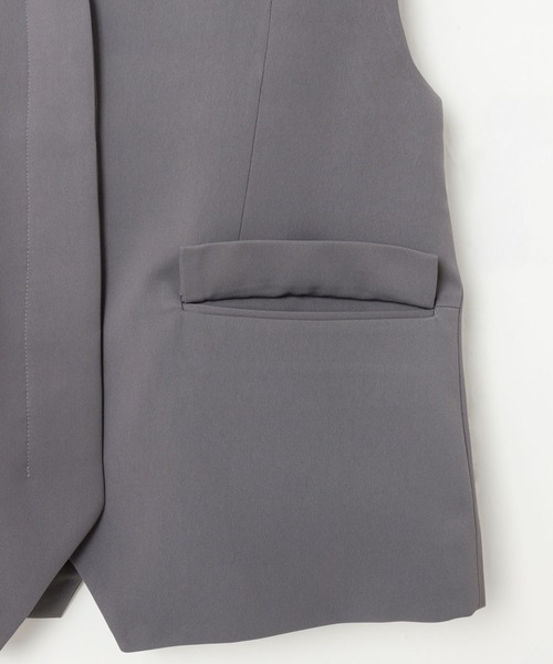 【セール】ノーカラーベスト（ベスト）｜evernavy（エバーネイビー）