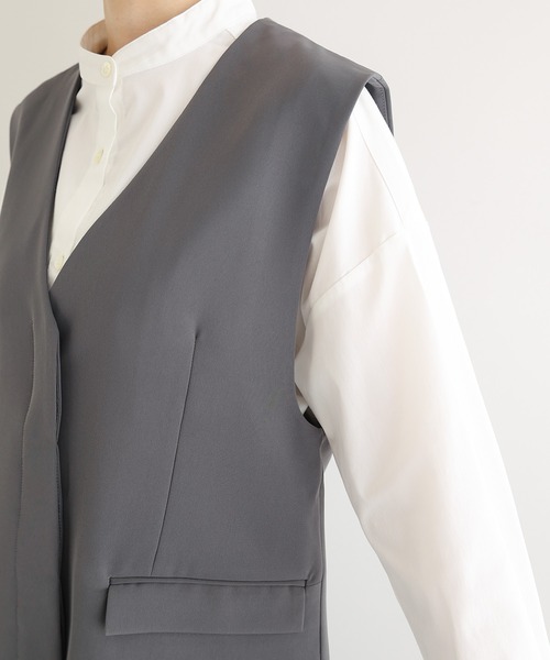 【セール】ノーカラーベスト（ベスト）｜evernavy（エバーネイビー）