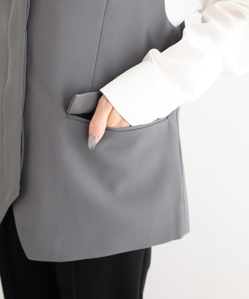 【セール】ノーカラーベスト（ベスト）｜evernavy（エバーネイビー）