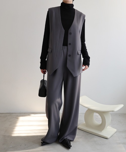 【セール】ノーカラーベスト（ベスト）｜evernavy（エバーネイビー）