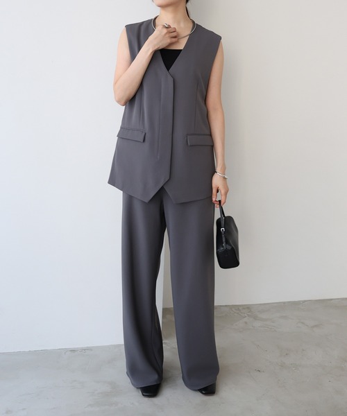 【セール】ノーカラーベスト（ベスト）｜evernavy（エバーネイビー）