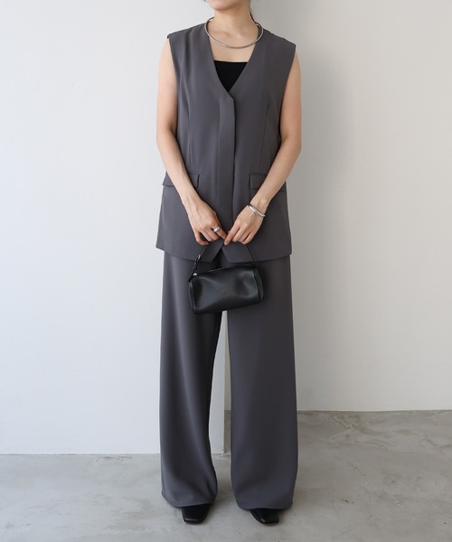 【セール】ノーカラーベスト（ベスト）｜evernavy（エバーネイビー）