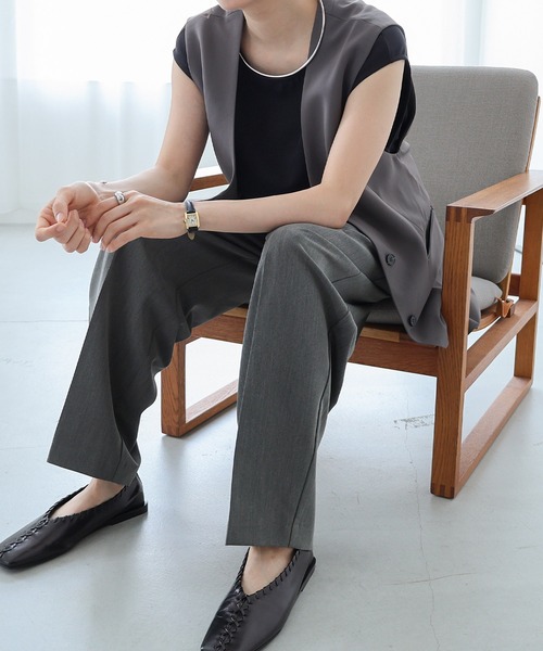 【セール】ノーカラーベスト（ベスト）｜evernavy（エバーネイビー）