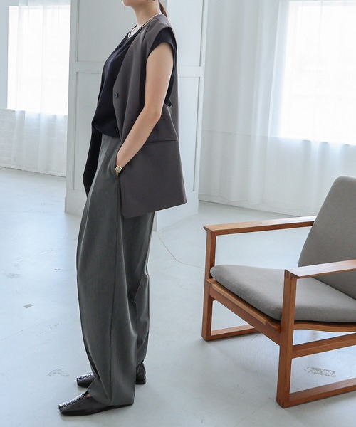 【セール】ノーカラーベスト（ベスト）｜evernavy（エバーネイビー）