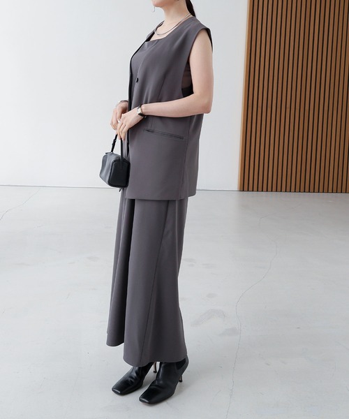 【セール】ノーカラーベスト（ベスト）｜evernavy（エバーネイビー）