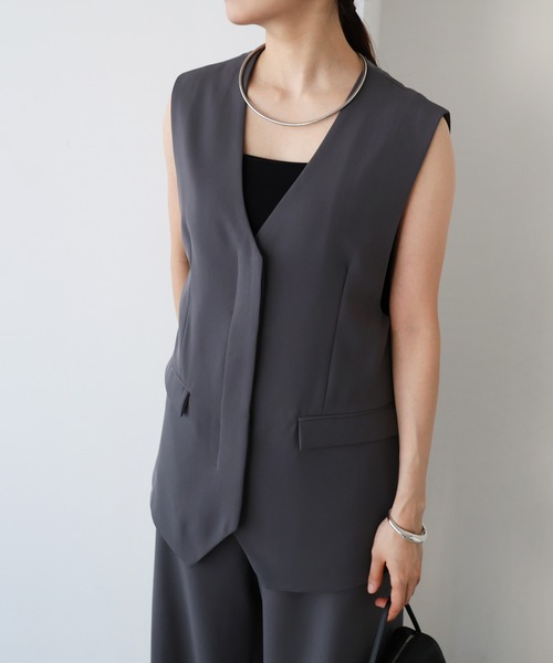 【セール】ノーカラーベスト（ベスト）｜evernavy（エバーネイビー）