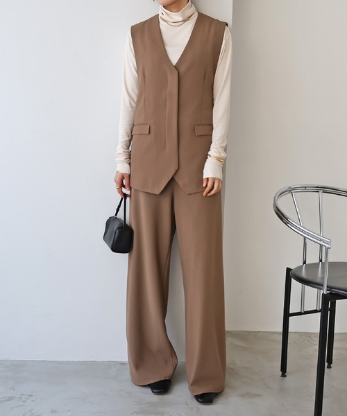 【セール】ノーカラーベスト（ベスト）｜evernavy（エバーネイビー）