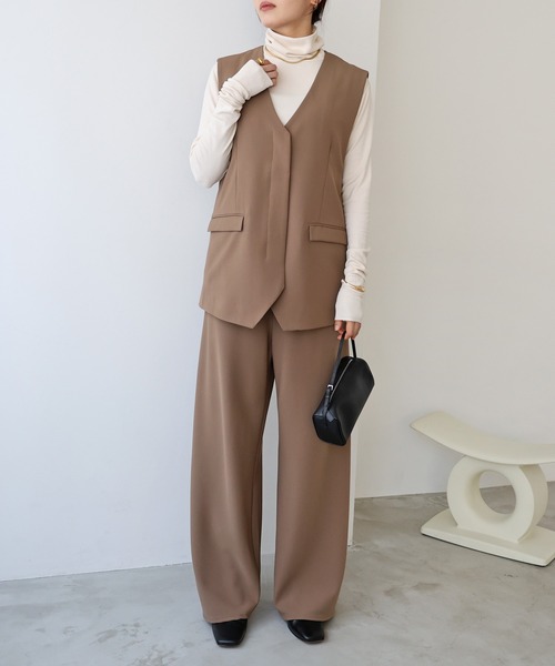 【セール】ノーカラーベスト（ベスト）｜evernavy（エバーネイビー）