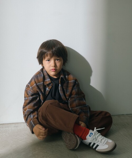 green label relaxing(グリーンレーベルリラクシング)の「TJ オンブレチェック ネルシャツ / キッズ 100cm-130cm(シャツ/ブラウス・キッズ・ワインレッド/オレンジ系その他・100cm/130cm/120cm/110cm)」の3枚目の写真
