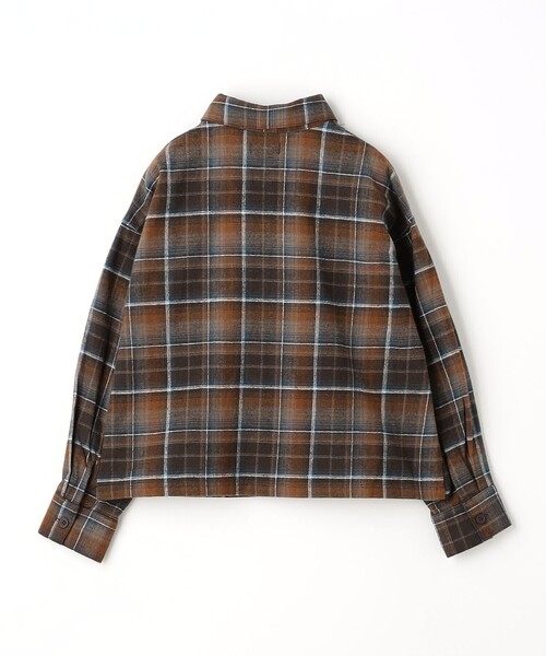 green label relaxing(グリーンレーベルリラクシング)の「TJ オンブレチェック ネルシャツ / キッズ 100cm-130cm(シャツ/ブラウス・キッズ・ワインレッド/オレンジ系その他・100cm/130cm/120cm/110cm)」の13枚目の写真