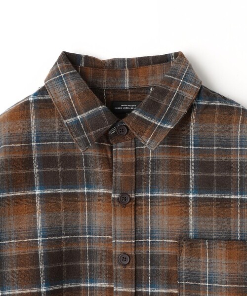 green label relaxing(グリーンレーベルリラクシング)の「TJ オンブレチェック ネルシャツ / キッズ 100cm-130cm(シャツ/ブラウス・キッズ・ワインレッド/オレンジ系その他・100cm/130cm/120cm/110cm)」の14枚目の写真